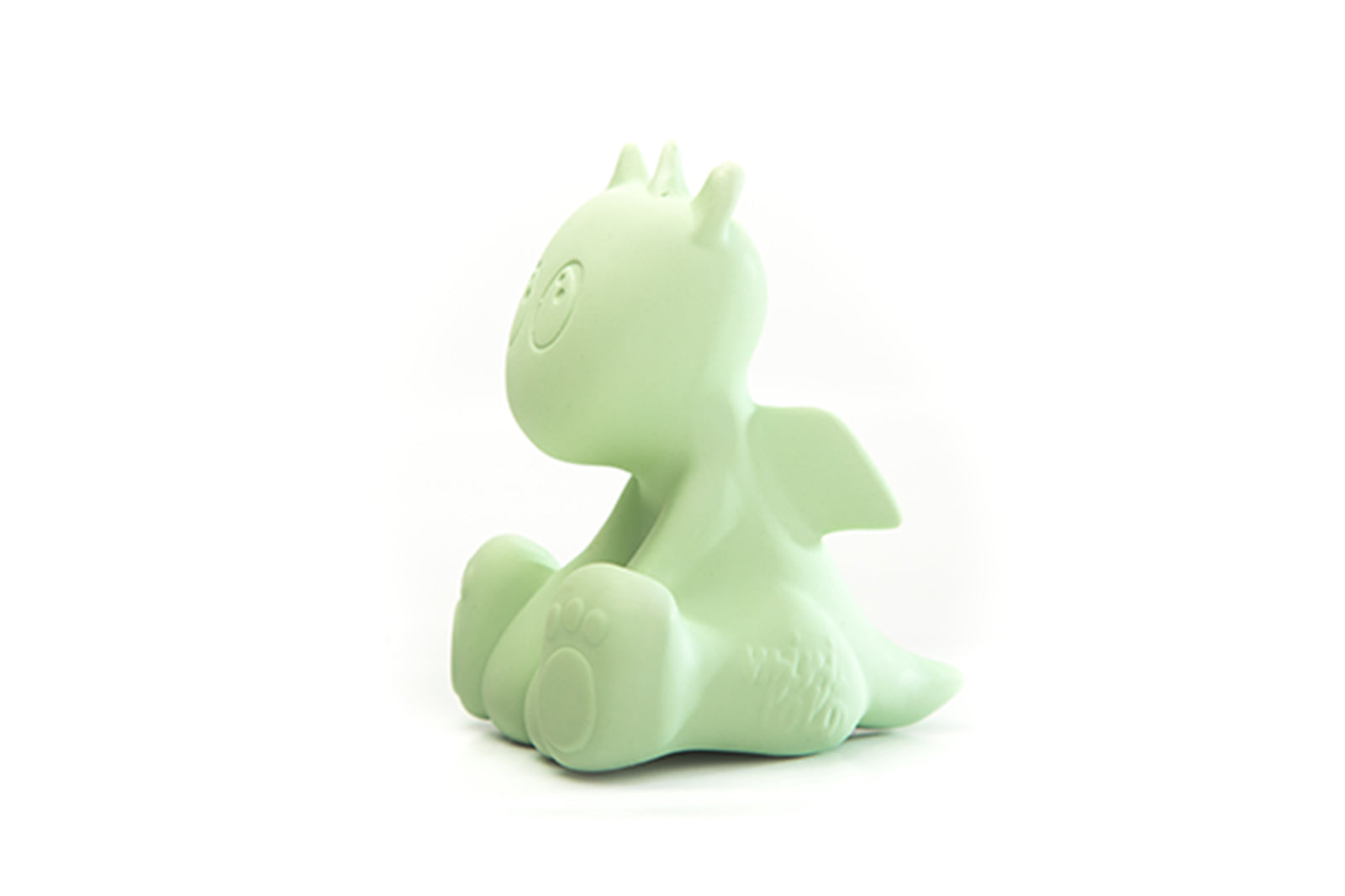 Mint Green Lolo the Dragon Teething and Bath Toy side view